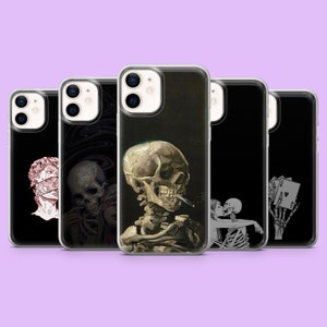 Custodia per telefono Goth, alternativa grunge gotica per iPhone 16, 15, 14, 13, 12, Samsung S25Ultra, S24, S23FE, S22, A16, A55, A25, Pixel 9, 8A