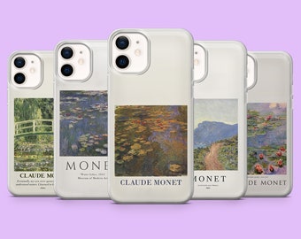 Custodia per telefono Monet Arte famosa Claude Monet Dipinti Cover per iPhone 15, 14, 13, 12, 11, Samsung S24Ultra, S23FE, S22, A15, A54, A25, Pixel 8