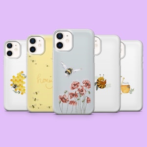 Bee Handyhülle Bumblebee Honey Cover für iPhone 16 Pro, 15, 14, 13, 12, Samsung S25Ultra, S24, S23FE, S22, A16, A55, A35, Pixel 9Pro XL, 8A