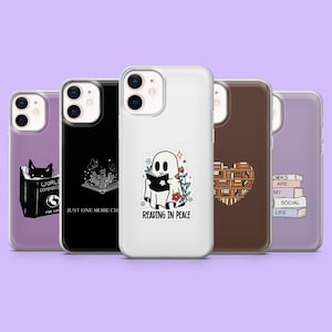Book Phone Case Booklover Bookish Cover for iPhone 16e, 16Pro, 15, 14, 13, 12, Samsung S25Edge, S24, S23, S22, A16, A56, A35, Pixel 9Pro, 8A