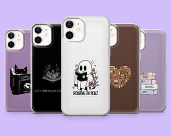 Bookish Phone Case Booklover Bookworm Cover for iPhone 15, 14, 13, 12, 11, Samsung S24 Ultra, S23FE, S22, A15, A54, A25, A14, Pixel 8, 7A, 6