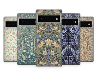 William Morris Phone Case Arts and Crafts Art Deco Cover for Google Pixel 10, 10Pro, 9, 9A, 8, 7, 6A, Samsung S25, S24, S23, S22, iPhone 17