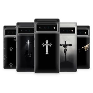 Cross Phone Case Christian Jesus Cover for Google Pixel 9Pro, 9A, 9, 8A, 8Pro, 7A, 7, 6A, Samsung S25, S24Fe, A16, A56, A15, iPhone 16, 15
