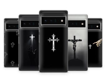 Cross Phone Case Christian Jesus Cover for Google Pixel 10a, 10Pro, 9, 9A, 9Pro, 8, 7, 6A, Samsung S26, S25, S24, S23, A16, iPhone 17Pro, 17