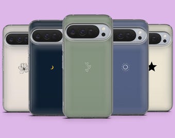 Minimalistic Phone Case Aesthetic Simple Cover for Google Pixel 10, 10Pro, 9Pro, 9A, 9, 8A, 7, 6A, Samsung S25, S24, A16, A56, iPhone 17Air