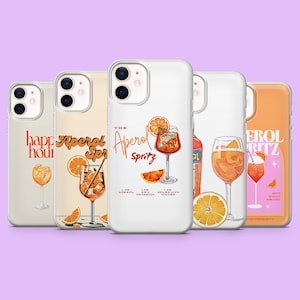 Coque de portable Spritz Happy hour Aperol Coque pour iPhone 16, 15, 14, 13, 12, 11, Samsung S25, S24, S23, S22, A16, A55, A25, Pixel 9, 8A