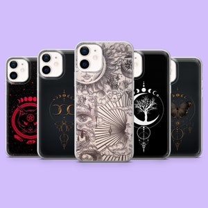 Wicca Phone Case Witchy Tarot Cover for iPhone 17Pro, 17, 16Pro, 15, 14, 13, 12, Samsung S25, S24Fe, S23, S22, A16, A56, Pixel 10 Pro XL, 9A