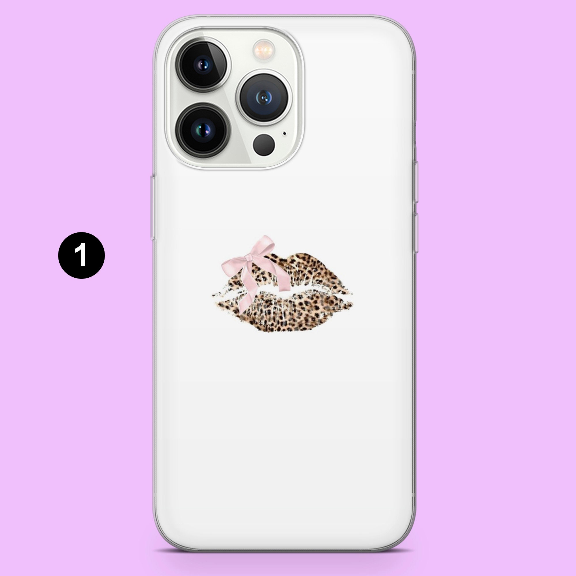 Cheetah Print Phone Case Pink Star Leopard Cover for iPhone