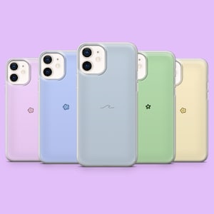 Custodia per telefono minimalista carina con motivo a fiori per iPhone 16 Pro, 15, 14, 13, 12, Samsung S25+, S24, S23, S22, A16, A55, A25, Pixel 9Pro, 8A