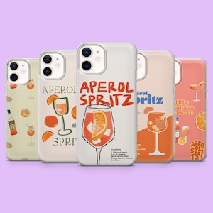 Aperol Handyhülle Fresh Cocktail Spritz Cover für iPhone 16 Pro, 15, 14, 13, 12, Samsung S25, S24Ultra, S23, S22, A16, A55, A25, Pixel 9, 8A