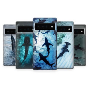 Shark Phone Case Ocean Animal Jaws Cover for Google Pixel 10, 10Pro, 9Pro, 8, 7Pro, 6, Samsung S25, S24, S23, A16, A35, iPhone 17Pro, 16Pro
