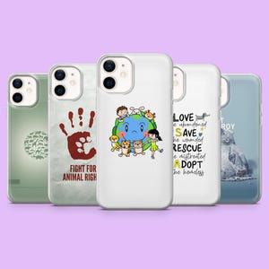 Animal Protection Phone Case Protect Wild Animals Cover for iPhone 17, 17Pro, 16e, 15, 14, 13, 12, Samsung S25, S24, S23, A16, A56, Pixel 10