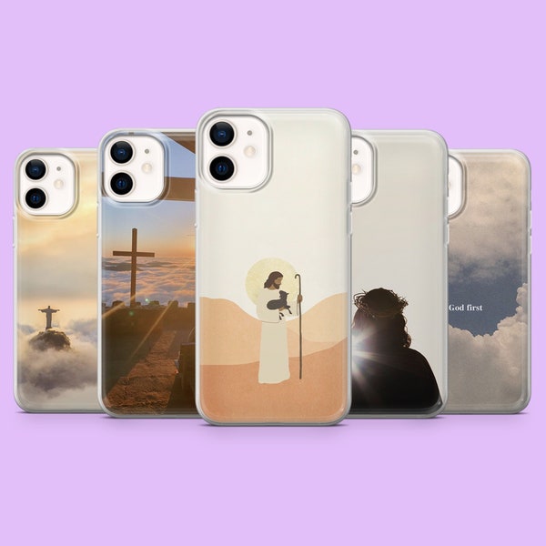 Jesus Christ Phone Case Religion Christianity Cover for iPhone 15, 14, 13, 12, 11, Samsung S24Ultra, S23FE, S22, A15, A54, A25, A14, Pixel 8