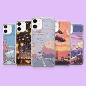 Japanische Handyhülle Asiatisch Kunst Japan Cover für iPhone 16 Pro Max, 15, 14, 13, 12, Samsung S25Ultra, S24, S23, S22, A16, A55, A35, Pixel 9, 8A