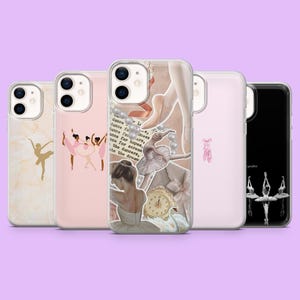 Ballerina Handyhülle Tänzerin Ballett ästhetische Abdeckung für iPhone 16E, 15, 14, 13, 12, 11, Samsung S25, S24, S23, S22, A16, A55, A35, Pixel 9A