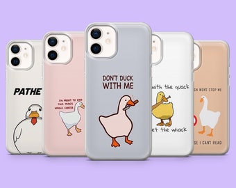 Silly Goose telefoonhoesje Animal Meme Duck Cover voor iPhone 15, 14, 13, 12, 11, Samsung S24 Ultra, S23FE, S22, A15, A54, A25, A14, Pixel 8A, 7A