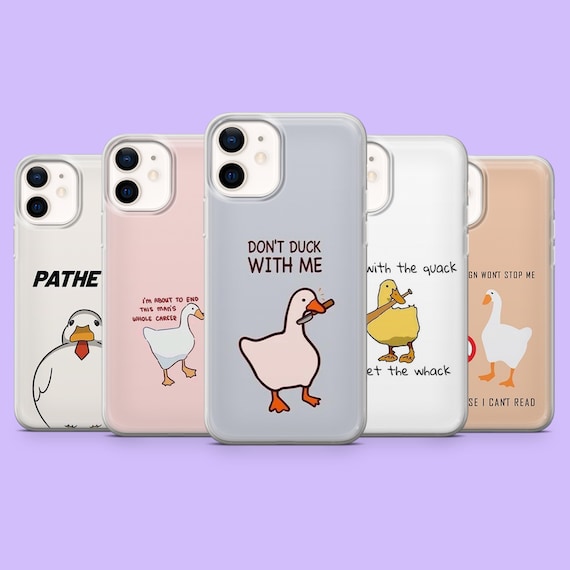 Duck Phone Case Animal Meme Silly Goose Cover for iPhone 17Pro, 17, 16, 15, 14, 13, 12, Samsung S26, S25Ultra, A56, A17, A16, Pixel 10Pro, 9