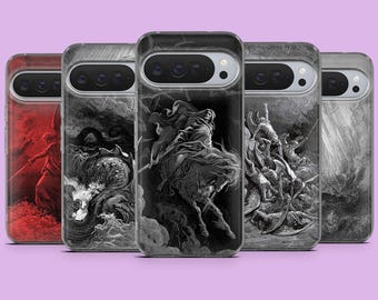Gustave Dore Phone Case Gothic Art Cover for Google Pixel 10, 10Pro, 9Pro, 9A, 9, 8, 7, 6A, Samsung S26, S25, A17, A56, iPhone 17Pro, 17, 16