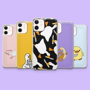 Funny Phone Case Goose Meme Cute Duck Cover for iPhone 17Pro, 16, 16Pro, 15, 14, 13, Samsung S25, S24Fe, S23, A16, A56, Pixel 10, 9Pro, 8, 7