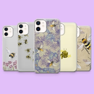 Honey Bee Phone Case Bumblebee Save The Bees Cover for iPhone 15, 14, 13, 12, 11, Samsung S24Ultra, S23FE, S22, A15, A54, A25, A14, Pixel 8