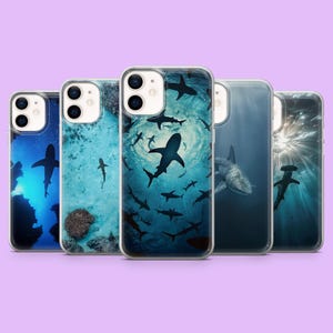 Coque de portable Shark Great White Ocean Cover pour iPhone 16e, 15, 14, 13, 12, 11, Samsung S25, S24, S23, S22, A16, A56, A36, Pixel 9Pro XL, 8Pro