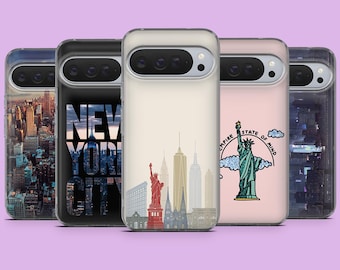 Funda para teléfono con diseño de la ciudad de Nueva York (NYC) para Google Pixel 10A, 10Pro, 10Pro XL, 9Pro, 9A, 9, 8A, 7, 6A, Samsung S26, S25, A17, A16, A56, iPhone 17