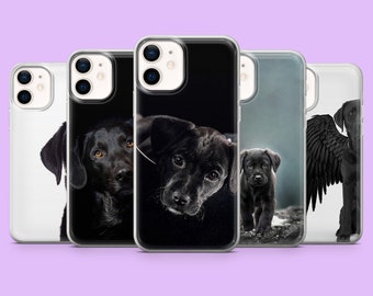 Labrador Handyhülle Black Lab Retriever Puppy Cover für iPhone 15, 14, 13, 12, 11, Samsung S24Ultra, S23FE, S22, A15, A54, A25, A14, Pixel 8