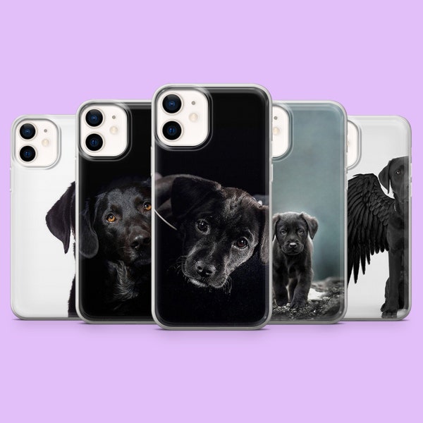 Labrador Phone Case Black Lab Retriever Puppy Cover for iPhone 15, 14, 13, 12, 11, Samsung S24Ultra, S23FE, S22, A15, A54, A25, A14, Pixel 8