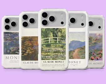 Monet Phone Case Art Claude Monet Cover for iPhone 17, 17Pro, 16e, 15, 14, 13, 12, Samsung S25, S24, S23, A56, A36, A16, Pixel 10, 10Pro, 9A