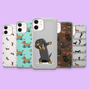 Wiener Hund Dackel Handyhülle für iPhone 16Pro, 15, 14, 13, 12,Samsung S25, S24, S23FE, S22, A16, A55, A35, Pixel 9Pro