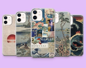 Katsushika Hokusai Phone Case Japanese The Great Wave Cover for iPhone 15, 14, 13, 12, 11,Samsung S24, S23FE, S22, A15, A54, A25,A14,Pixel 8