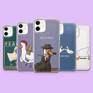 Coque de portable canard Duckling Meme Silly Goose Cover pour iPhone 15 Pro, 14, 13, 12, 11, Samsung S24Ultra, S23FE, S22, A15, A54, A25, A14, Pixel 8A