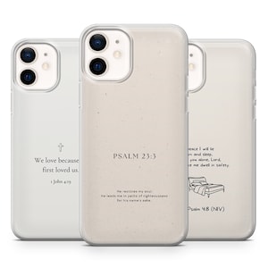 Christian Phone Case Jesus Bible Verse Cover for iPhone 16Pro, 15, 14, 13, 12, Samsung S25, S24Ultra, S23Fe, S22, A16, A55, A25, Pixel 9, 8A