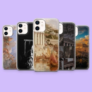 Greek Mythology Phone Case Ancient Greece Athens Rome Cover for iPhone 15, 14, 13, 12, 11,Samsung S24, S23FE, S22, A15, A54, A25,A14,Pixel 8