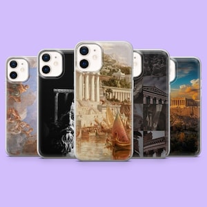 Ancient Greek Phone Case Athens Rome Greek Mythology Cover for iPhone 16e, 15, 14, 13, 12, Samsung S25, S24, S23, S22, A56, A36, Pixel 9, 8