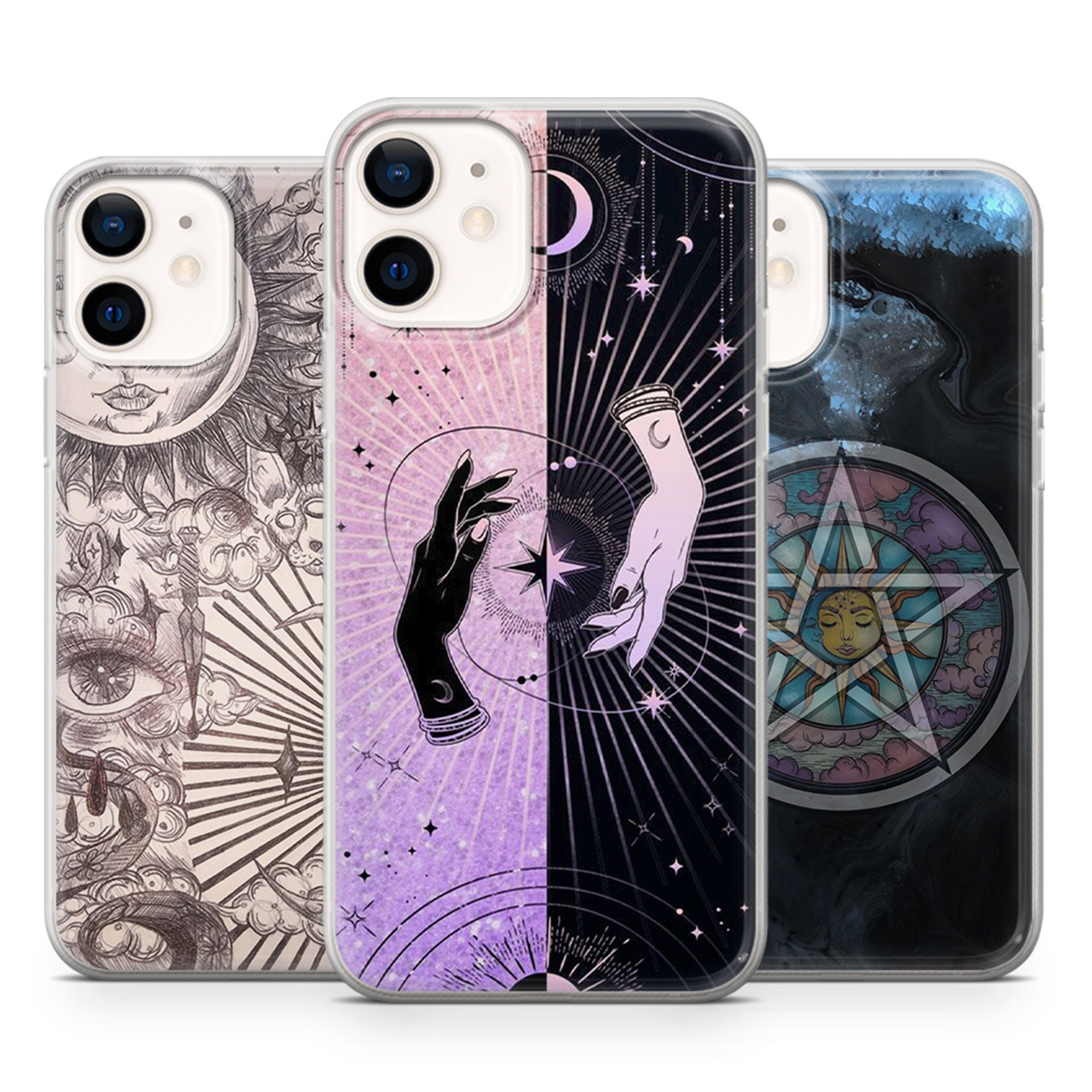Witchy Phone Case Spiritual Witch Wicca Cover for iPhone 17, 17Air, 16Pro, 15, 14, 13, Samsung S25, S24Fe, S23, A16, A56, Pixel 10Pro, 9A, 8