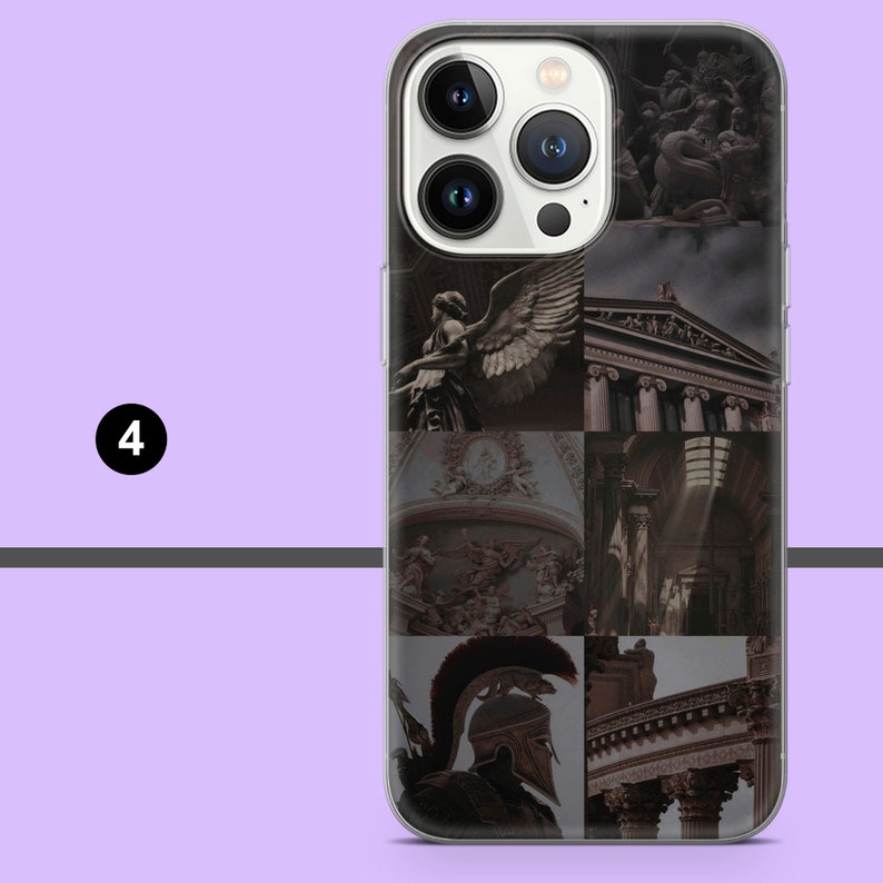 Greek Mythology Phone Case Ancient Greece Athens Rome Cover for iPhone 15, 14, 13, 12, 11,Samsung S24, S23FE, S22, A15, A54, A25,A14,Pixel 8 4