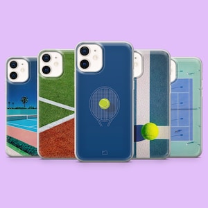 Custodia per telefono da tennis, custodia per racchetta da tennis per iPhone 16, 15, 14, 13, 12, 11, Samsung S25, S24Fe, S23, S22, A16, A55, A25, Pixel 9, 8A