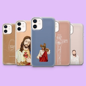 Catholic Phone Case Christian Jesus Cover for iPhone 17, 17Air, 16, 15, 14, 13, 12, Samsung S25, S24, S23Fe, A16, A56, Pixel 10Pro, 9A, 8A