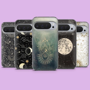 Witchy Phone Case Witch Astrology Cover for Google Pixel 10, 10Pro, 9, 9A, 8, 7Pro, 6Pro, 6, Samsung S25, S24, S23, A16, A35, A55, iPhone 17