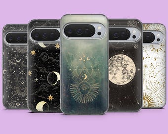 Witchy Phone Case Witch Astrology Cover for Google Pixel 11, 10Pro, 9, 9A, 8, 7Pro, 6Pro, 6, Samsung S25, S24, S23, A16, A35, A55, iPhone 17
