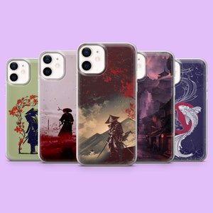 Japan Handyhülle Japanische Kunst Samurai Cover für Samsung S25, S24, S23FE, S22, A16, A55, A25, A16, iPhone 16 Pro, 15, 14, 13, 12, Pixel 9, 8A