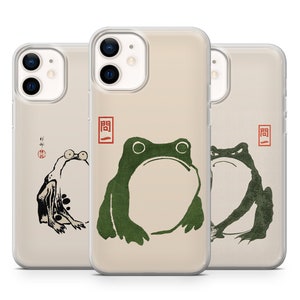 Grumpy Frog Lustige Kunst Matsumoto Hoji Abdeckung für iPhone 16, 15, 14, 13, 12 mini, Samsung S25, S24, S23, S22, A16, A55, A25, Pixel 9