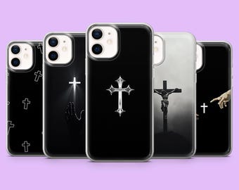 Cross Phone Case Faith God Jesus Cover for iPhone 17e, 17Pro, 16Pro, 15, 14, 13, 12, Samsung S26, S25, A16, A56, Pixel 10Pro, 9A, 8A, 7