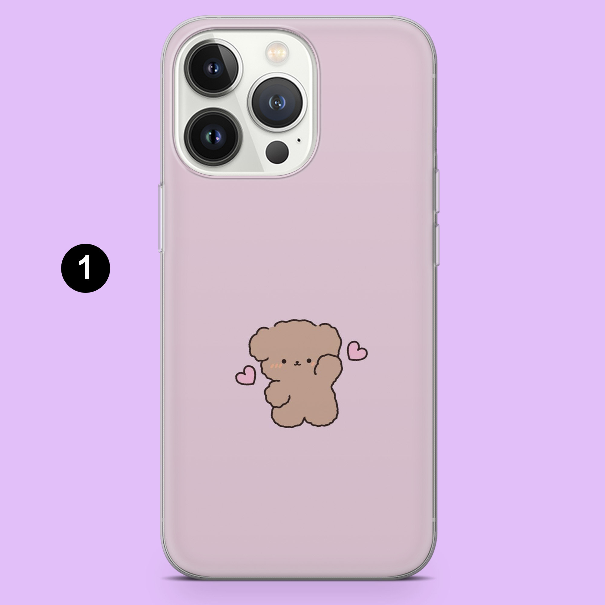 Cute Phone Case Kawaii Teddy Bear Cover for iPhone 16e, 16