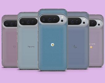 Funda minimalista para teléfono con bonito diseño floral, funda sencilla para Google Pixel 10, 10A, 10Pro, 9Pro, 9A, 9, 8A, 7, 6, Samsung S26, S25, A17, A56, iPhone 17