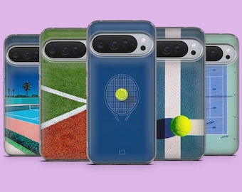 Funda para teléfono con diseño de tenis, ideal para deportes al aire libre, compatible con Google Pixel 10, 10A, 10Pro, 9Pro, 9A, 9, 8A, 7, 6A, Samsung S26, S25, A17, A56, iPhone 17e y 16e.