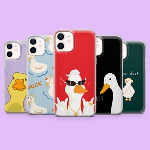 Duck Phone Case Funny Meme Goose Cover for iPhone 17, 17Air, 16Pro, 15, 14, 13, 12, Samsung S25, S24, S23Fe, A16, A56, Pixel 10Pro, 10, 9A