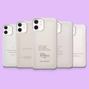 Christian Phone Case Jesus Scripture Bible Verse Cover for iPhone 17, 16Plus, 15, 14, 13, 12, Samsung S25, S24, S23, S22, A16, A55, Pixel 10