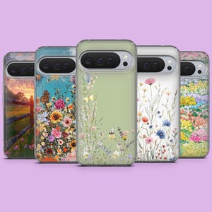 Nature Flowers Phone Case Wildflower Pretty Floral Cover for Google Pixel 11, 10Pro, 9, 9Pro, 8, 7, 6, Samsung S26, S25, S24, A16, iPhone 17